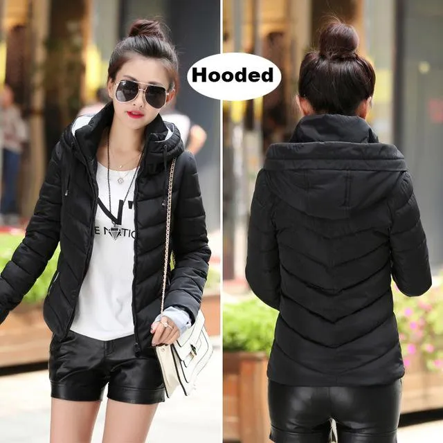 2018 Winter  Short Jacket women Plus Size Women Parkas Thicken Outerwear hooded Coats