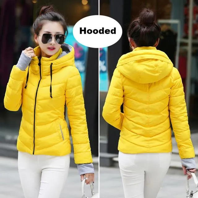 2018 Winter  Short Jacket women Plus Size Women Parkas Thicken Outerwear hooded Coats