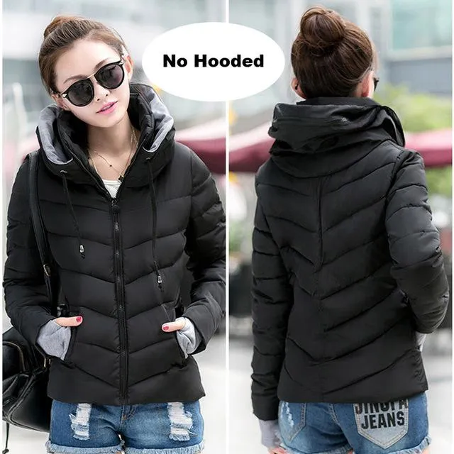 2018 Winter  Short Jacket women Plus Size Women Parkas Thicken Outerwear hooded Coats