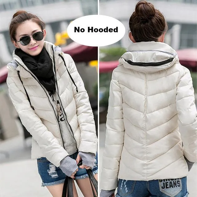 2018 Winter  Short Jacket women Plus Size Women Parkas Thicken Outerwear hooded Coats