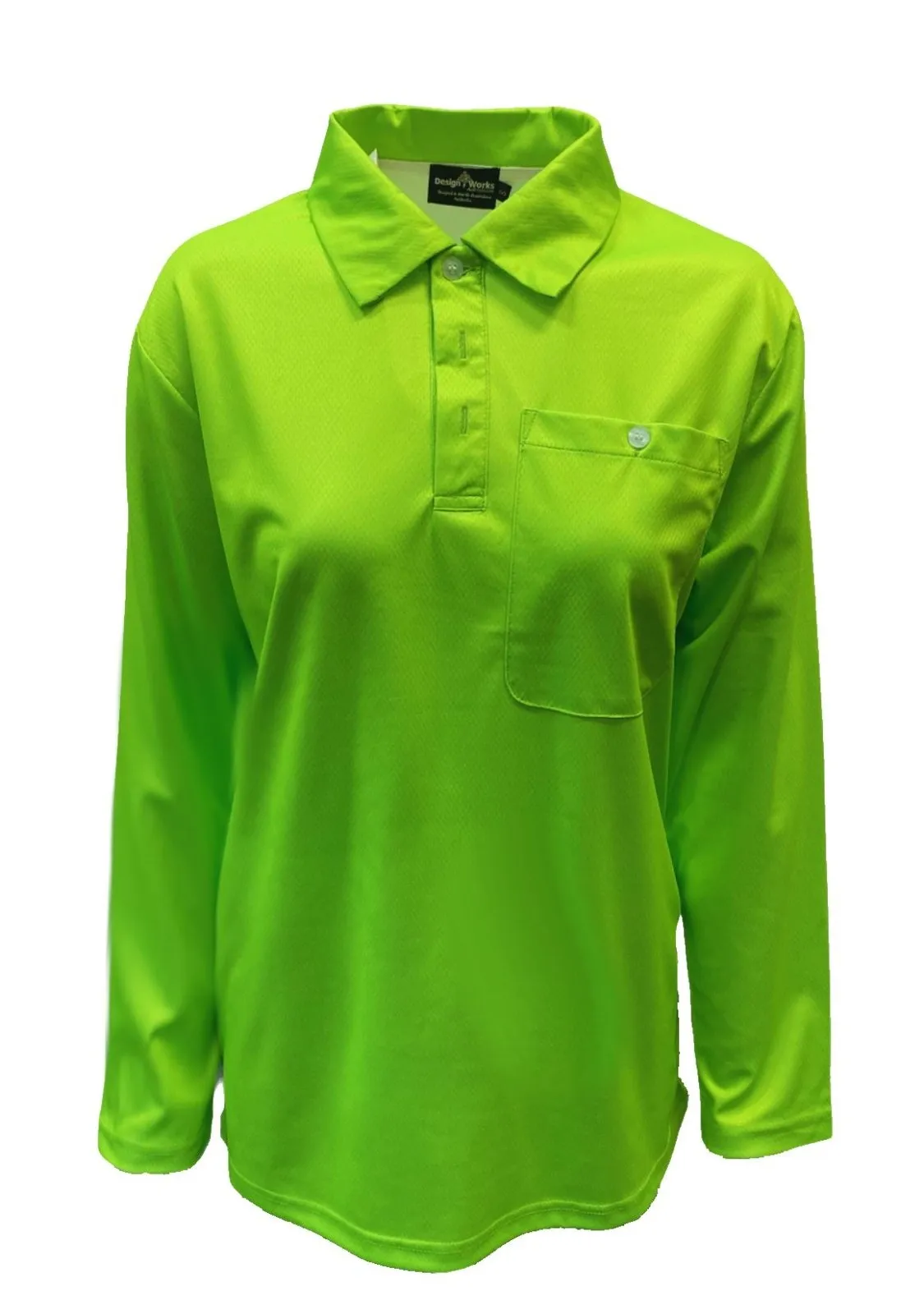 Adult Sun Safe Long Sleeve High Vis Shirt Green