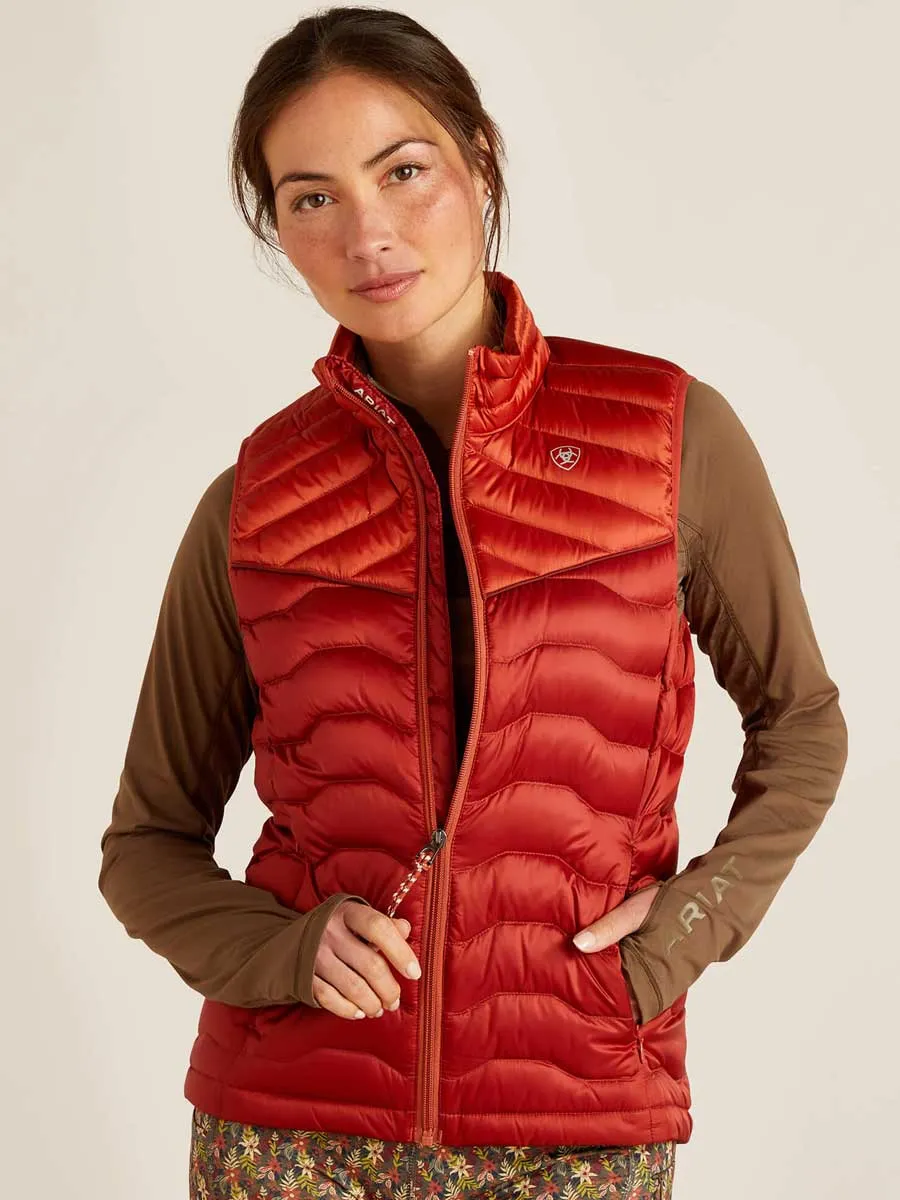 ARIAT Ideal Down Gilet - Womens - Iridescent Red Ochre