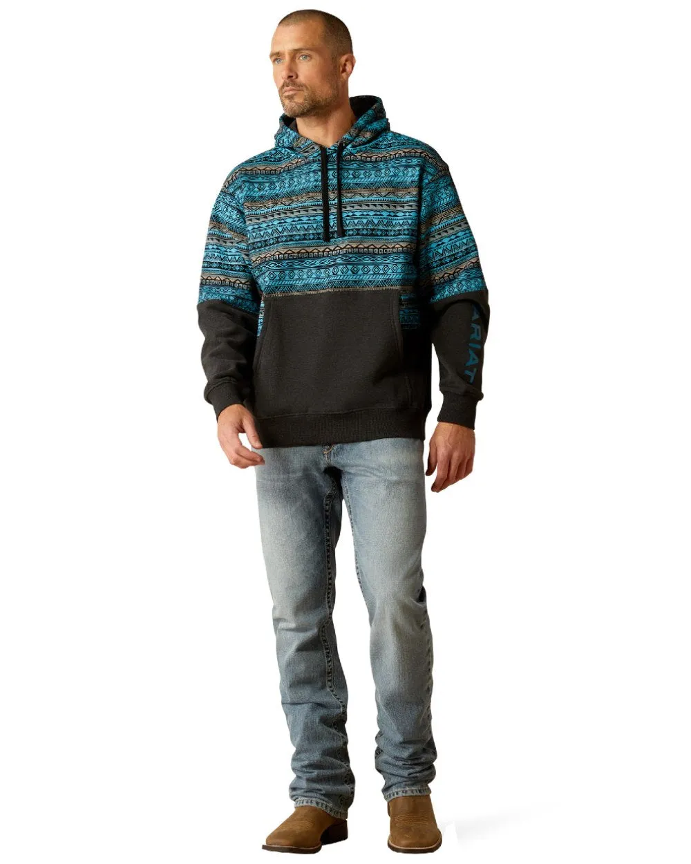 Ariat Mens Color Block Hoodie