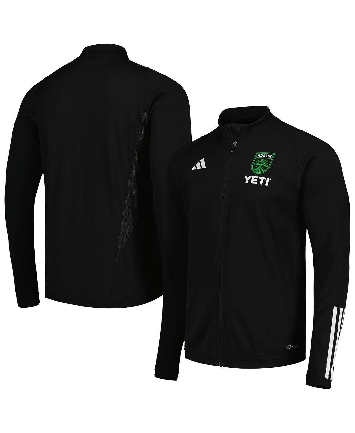 Austin FC 2023 AEROREADY adidas Men's Black Full Zip Training T-Shirt