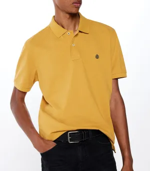 Basic Piqué Polo Shirt Yellow