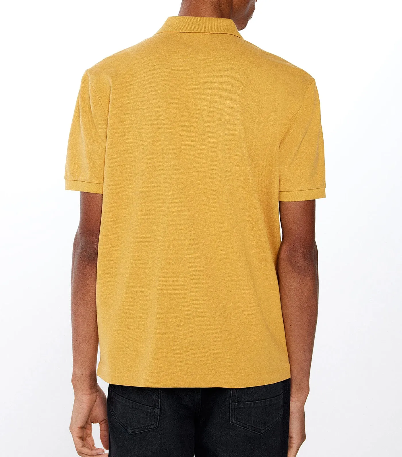 Basic Piqué Polo Shirt Yellow