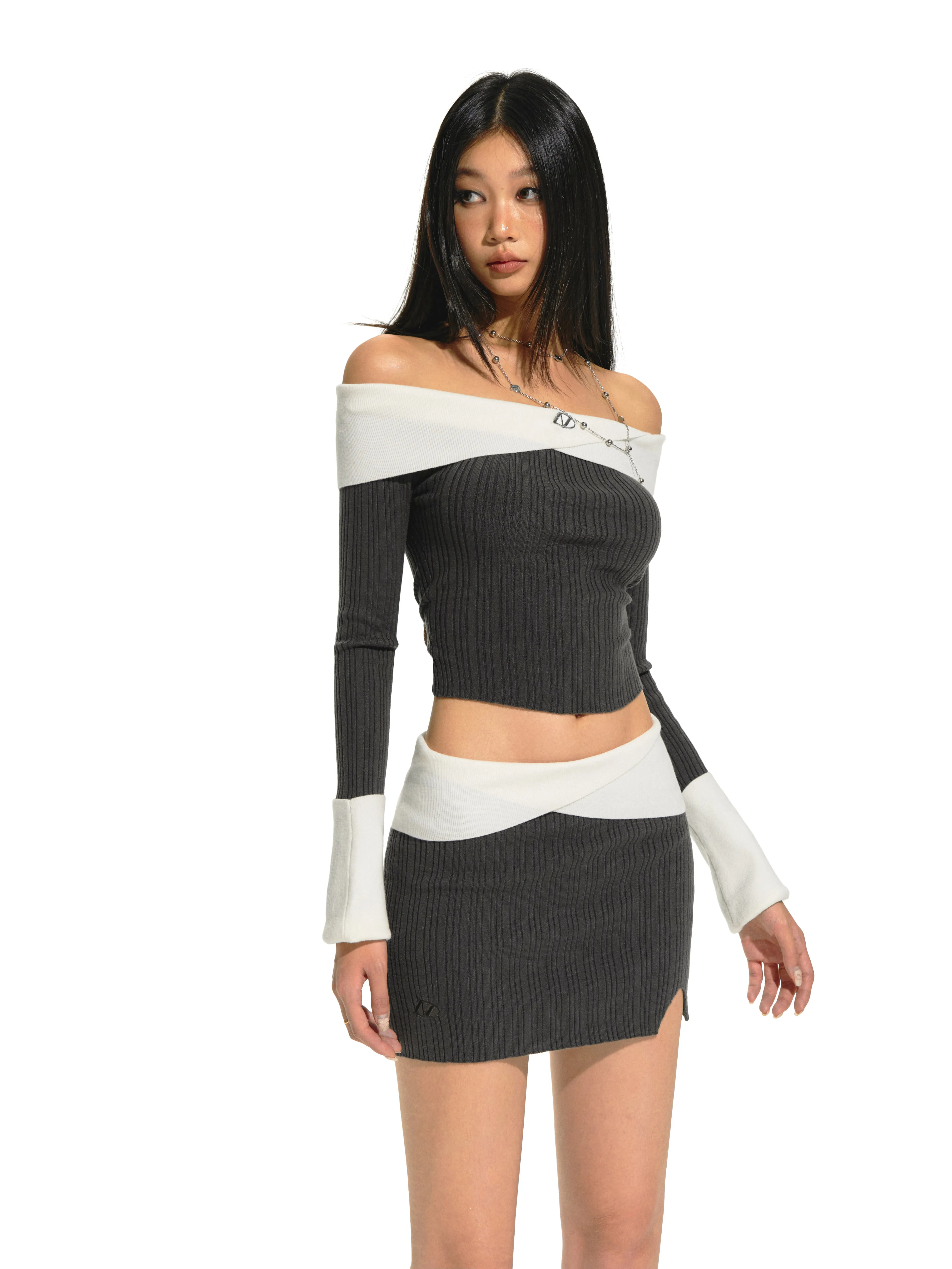 Black Knit Top Assorted Colors Set