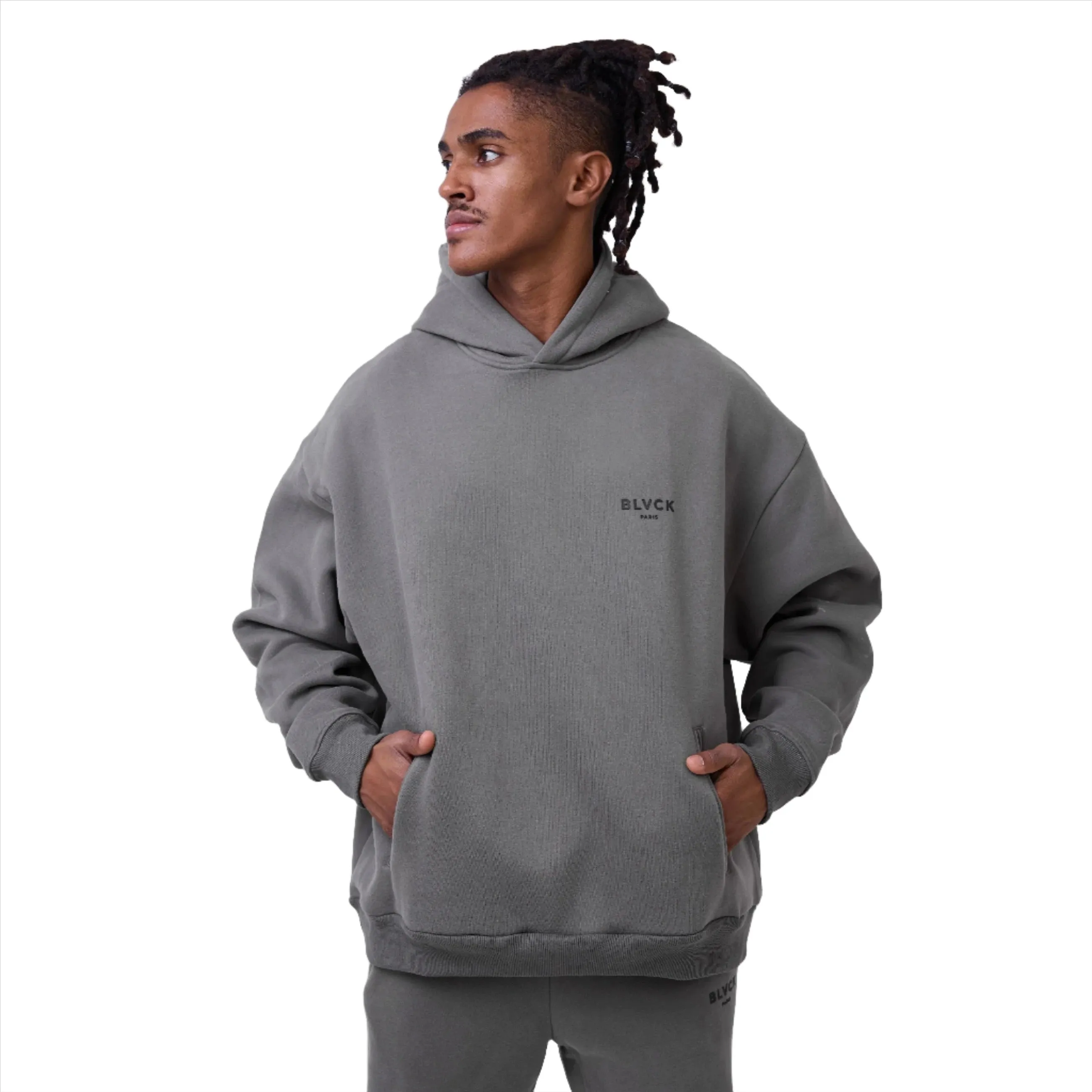 Blvck Paris - "Blvck Hoodie" - Charcoal Light Grey - Unisex