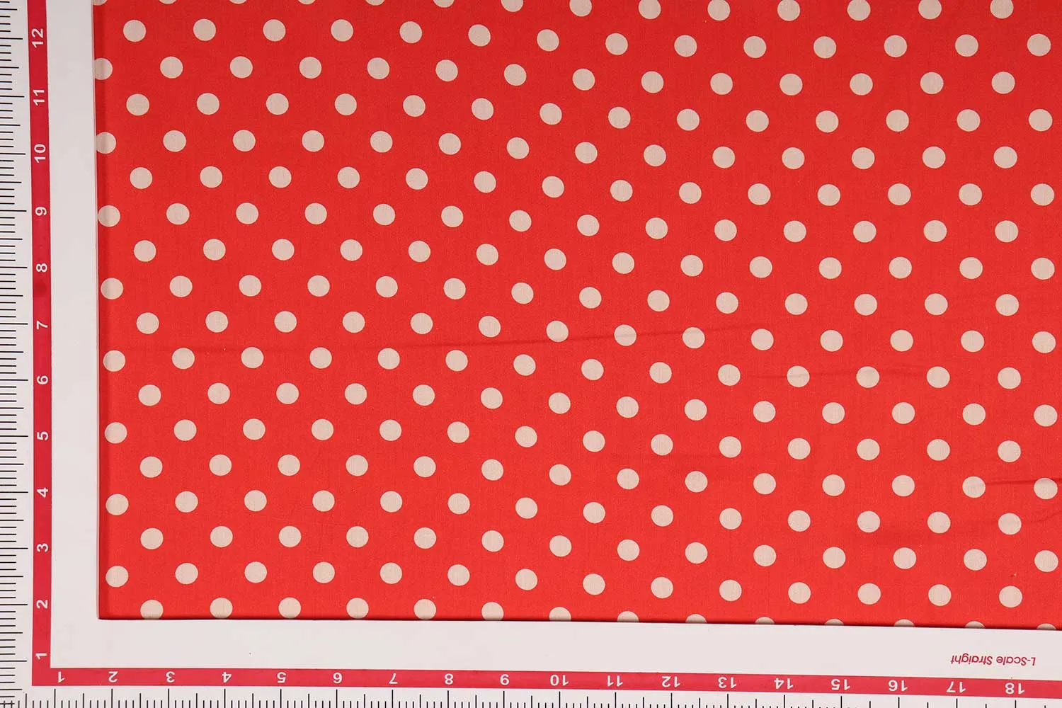 Bright Red Printed Cotton Satin Fabric