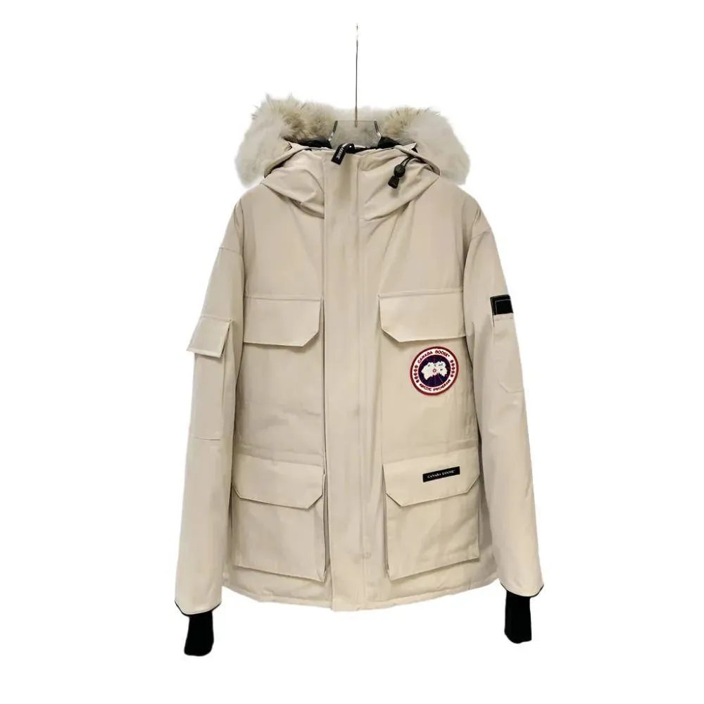 Canada Goose Light Beige Expedition Down Jacket