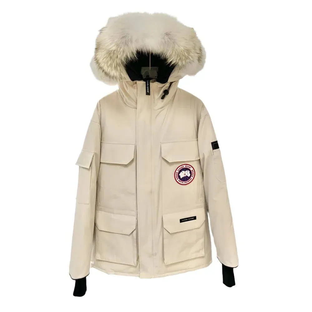 Canada Goose Light Beige Expedition Down Jacket