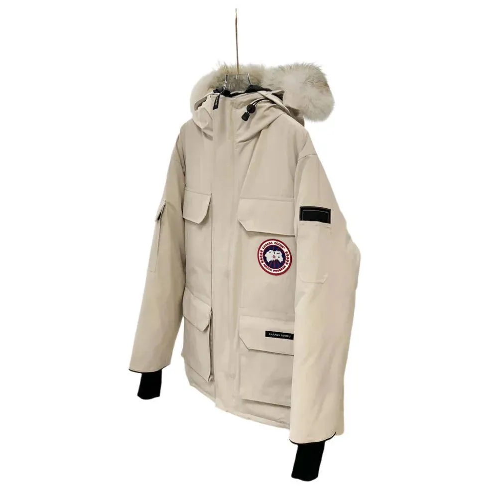 Canada Goose Light Beige Expedition Down Jacket