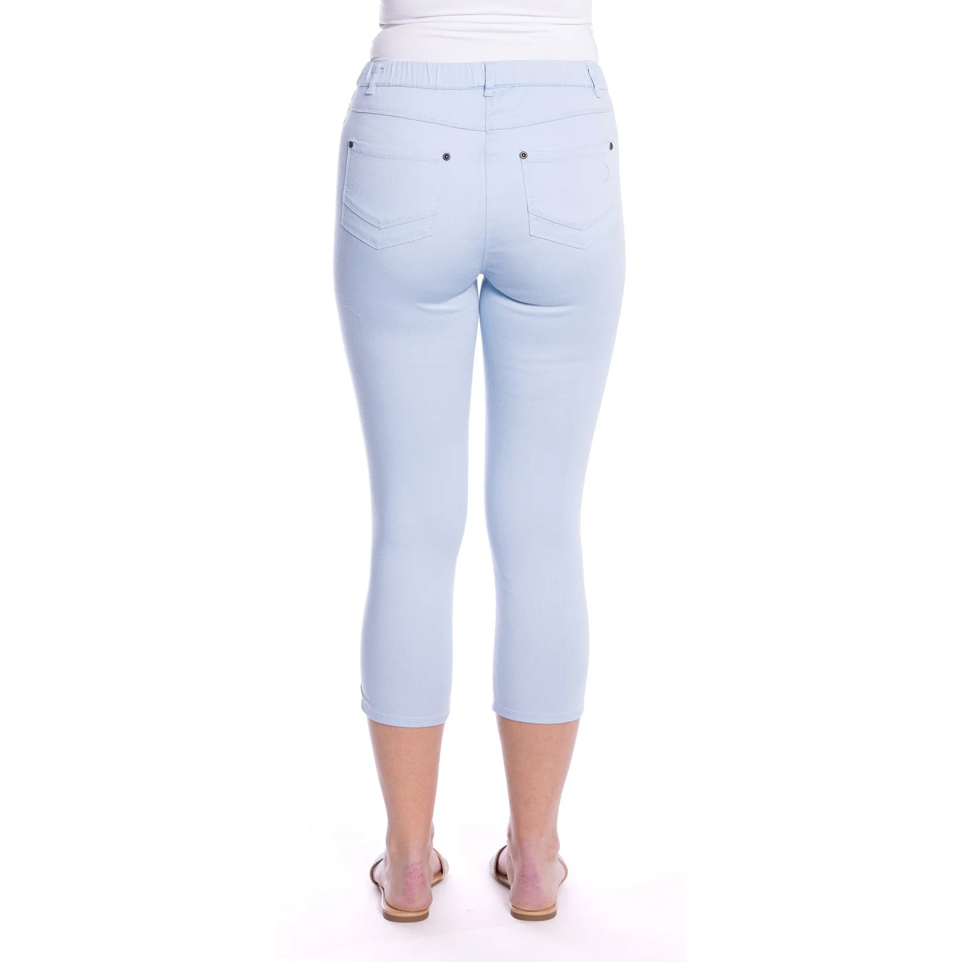 Capri Jeggings by Café Latte - Soft Blue