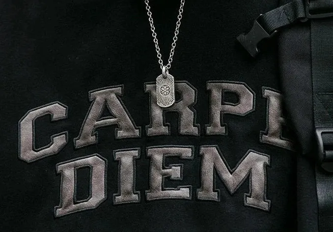 'Carpe Diem' Applique Hoodie