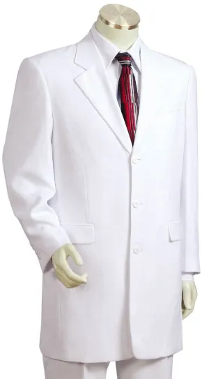 Citywalker Designer Matte 3pc  Zoot Suit Set - White