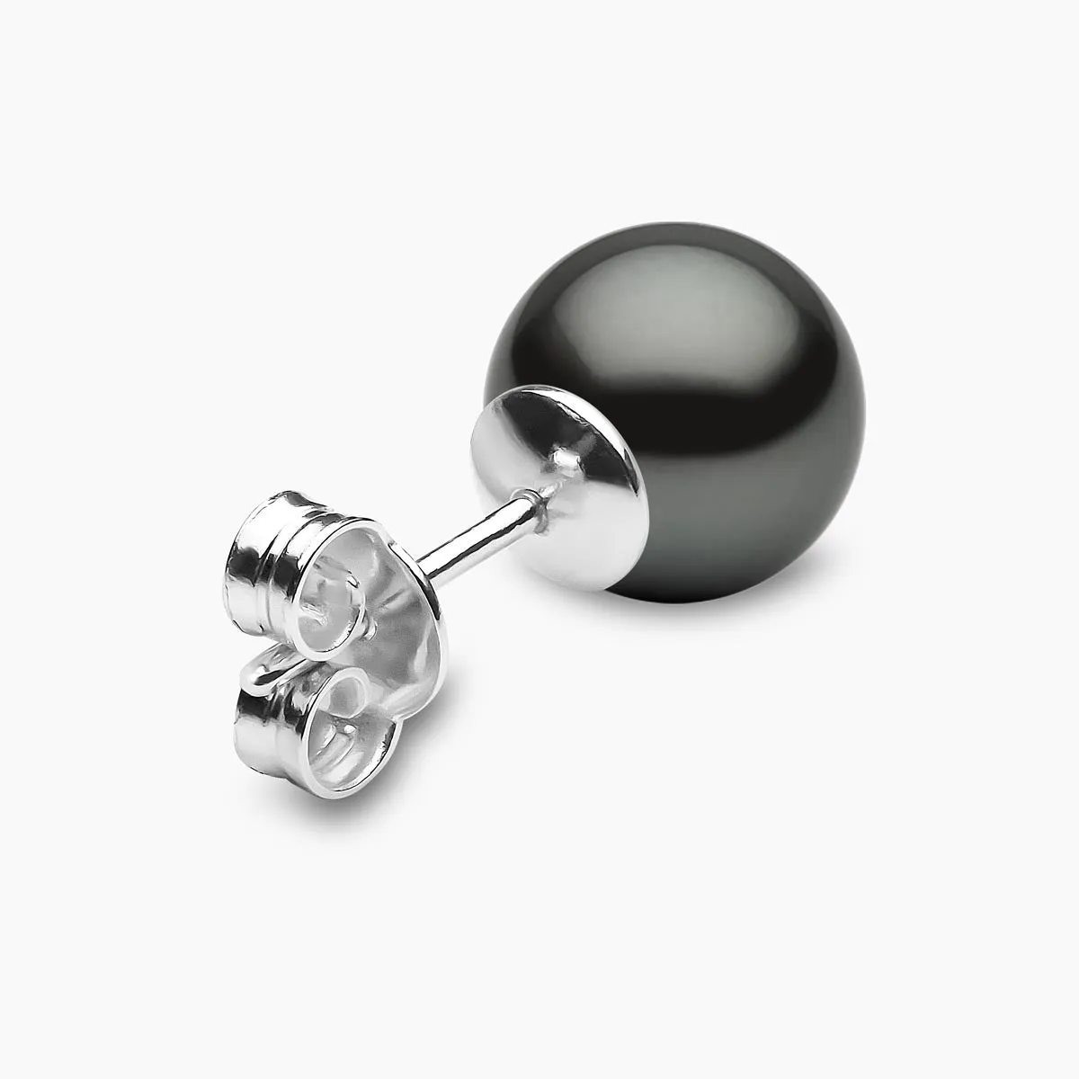 Classic 18K Gold Tahitian Pearl Stud Earrings