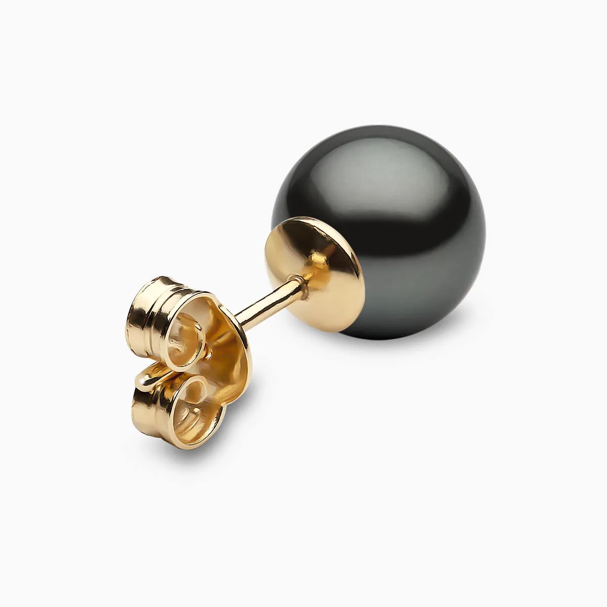 Classic 18K Gold Tahitian Pearl Stud Earrings