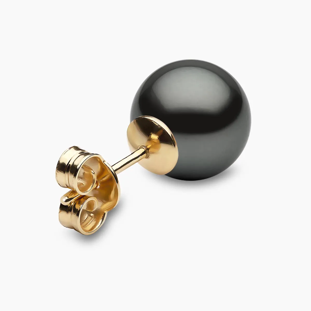 Classic 18K Gold Tahitian Pearl Stud Earrings