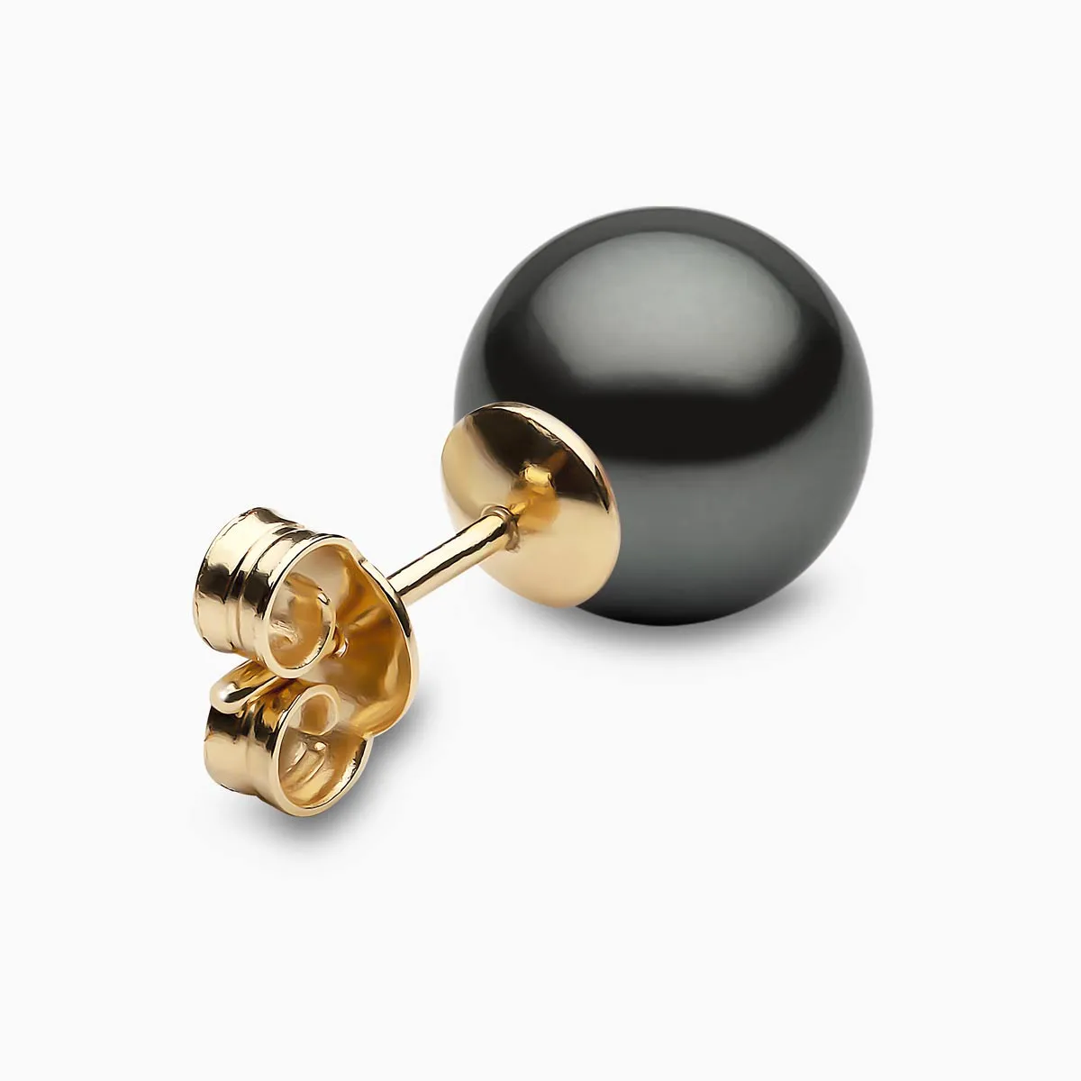 Classic 18K Gold Tahitian Pearl Stud Earrings