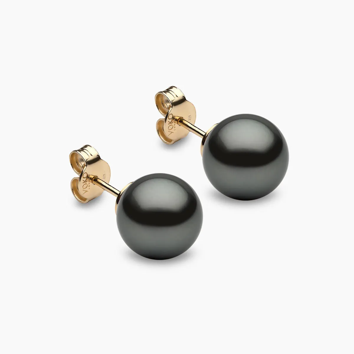 Classic 18K Gold Tahitian Pearl Stud Earrings