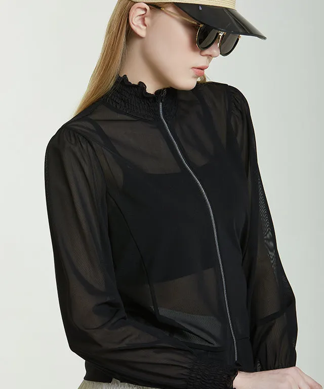 Connelly See-through Zip-up - Black