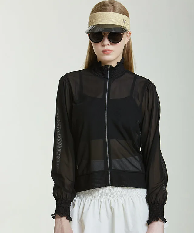 Connelly See-through Zip-up - Black