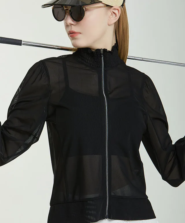 Connelly See-through Zip-up - Black