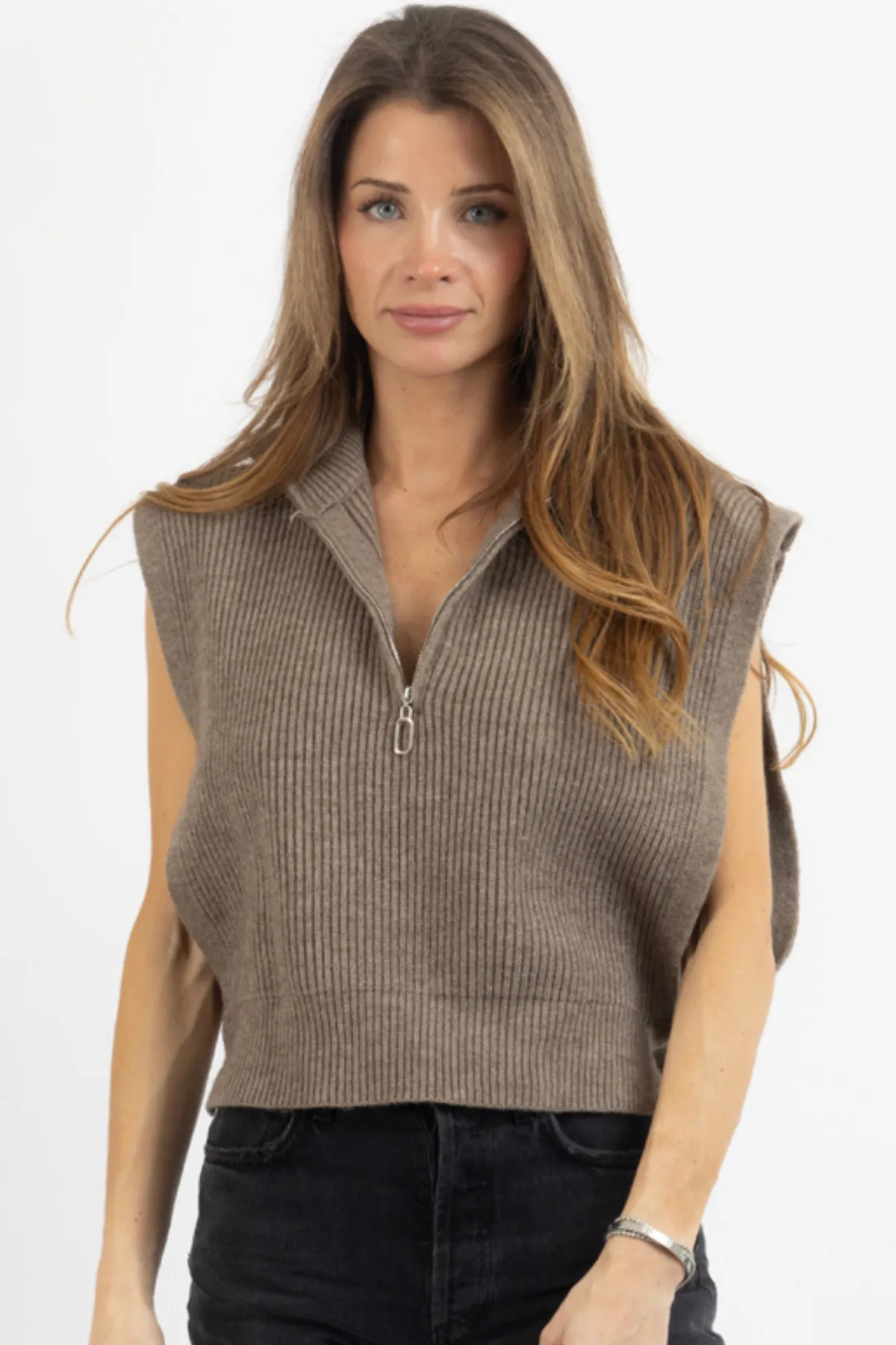 DAKOTA ZIP FRONT SWEATER