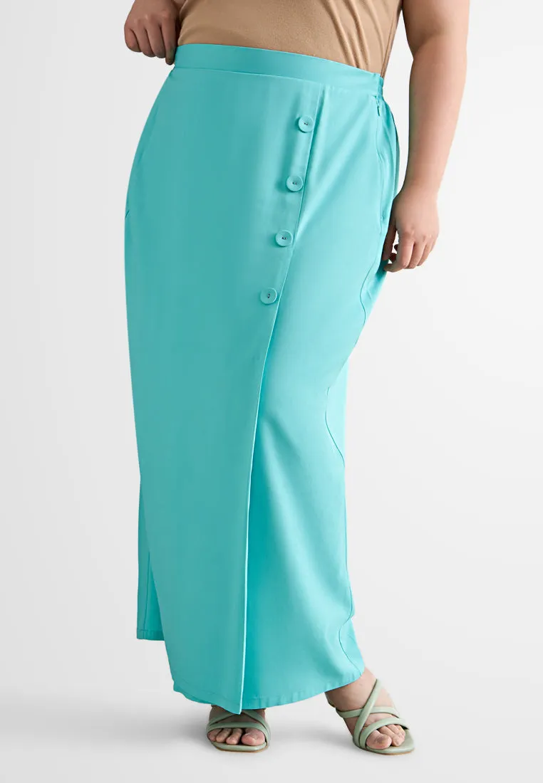 DEFECT ITEM Melina Vibrant Raya Half Button Skirt