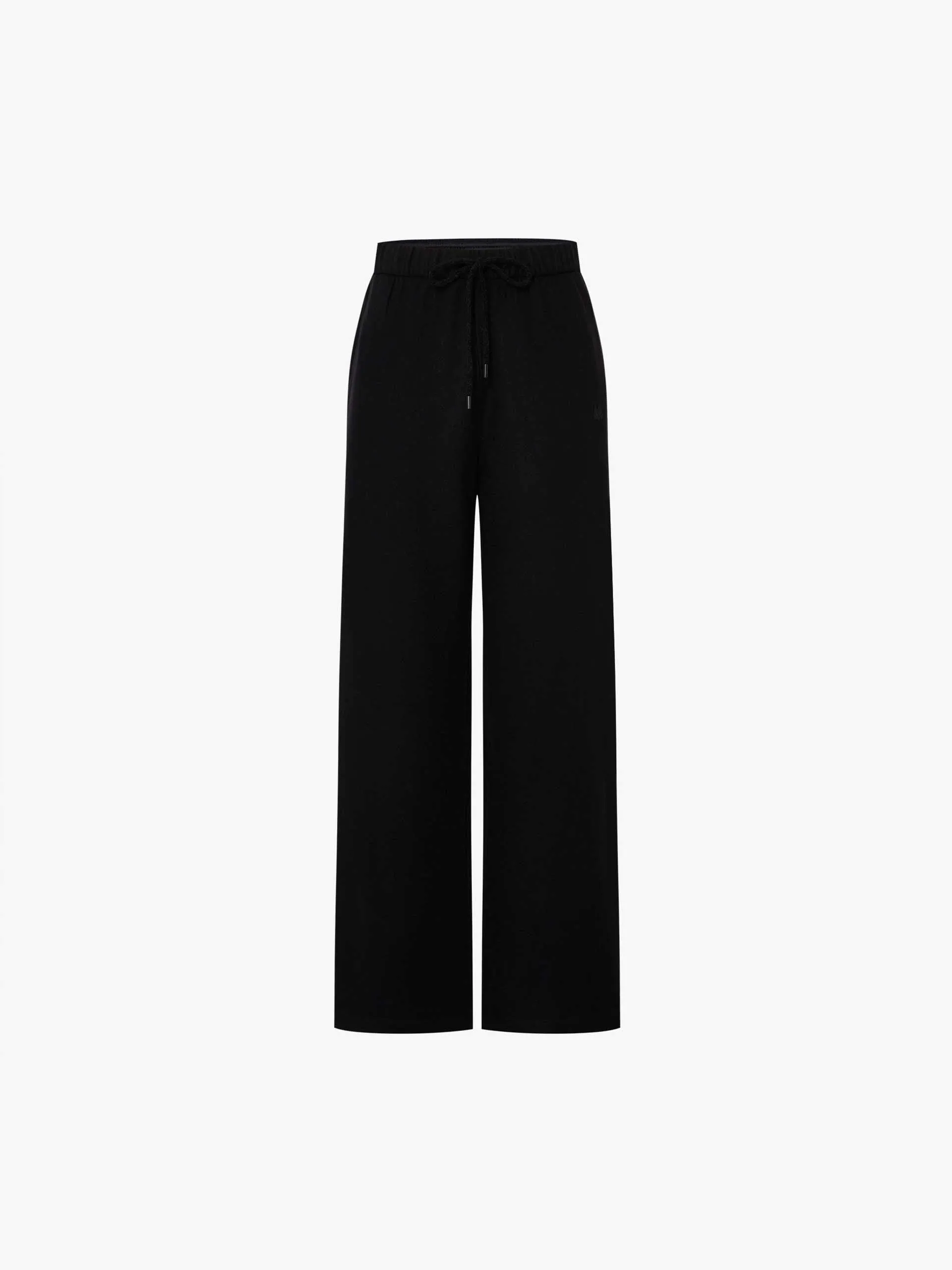 Drawstring Waist Wool Pants