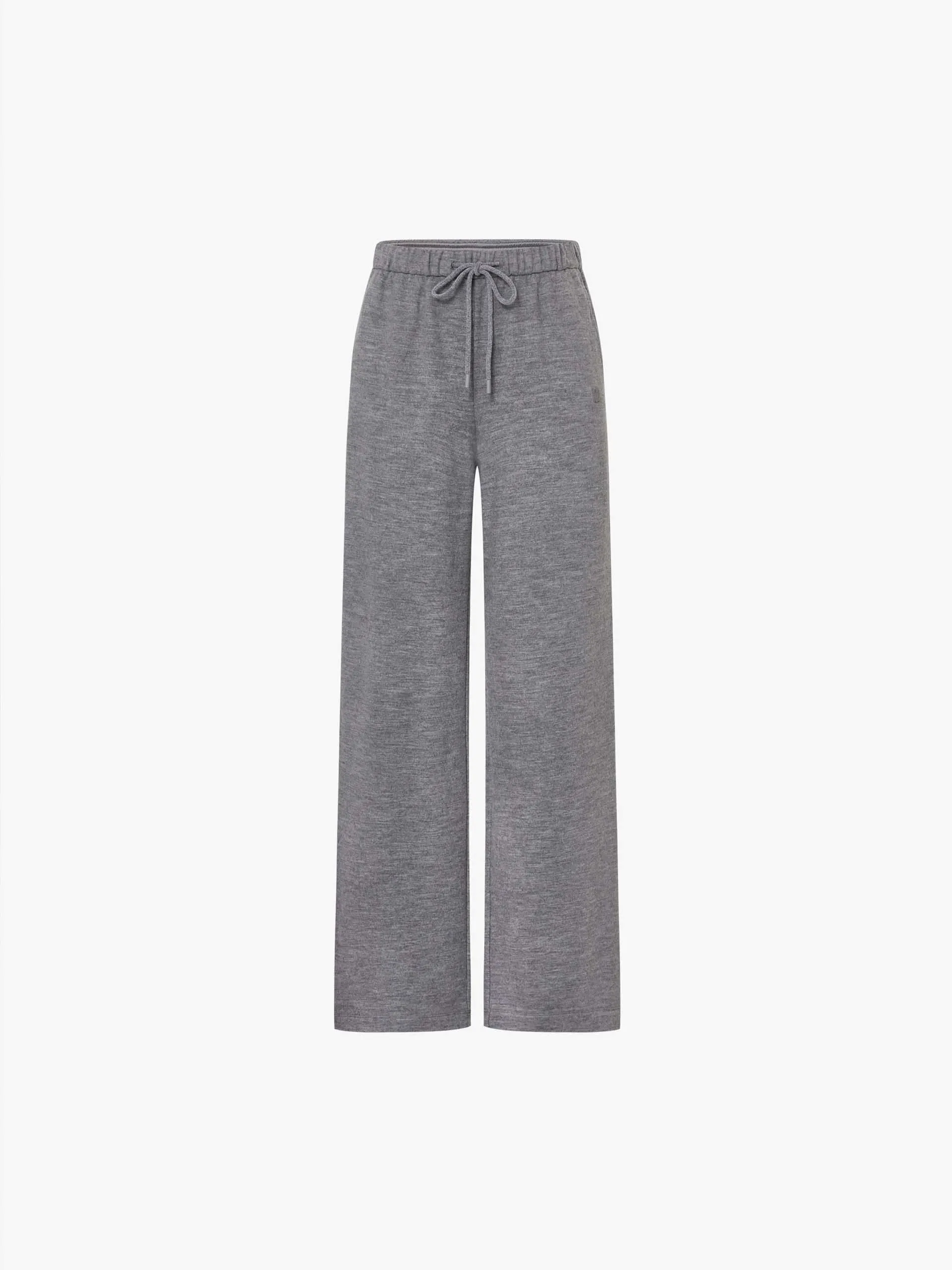 Drawstring Waist Wool Pants