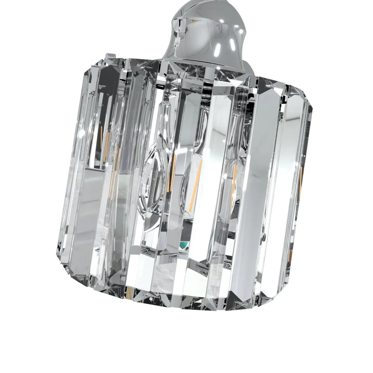 ExBrite 12" 2-Light Vanity Light with Crystal Design, Chrome