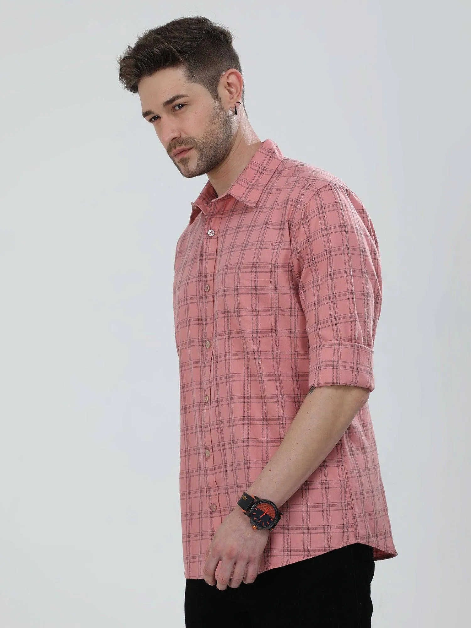 Flamingo Checkered Cotton Shirts