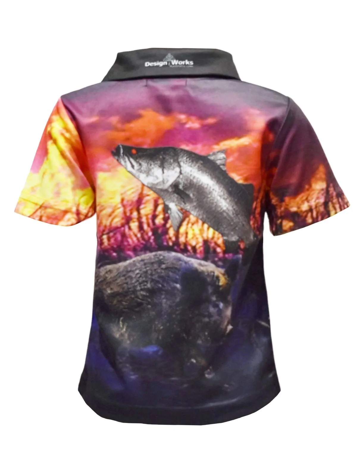 Kids Short Sleeve Fishing Shirts - Cane Boar