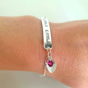 Latitude Longitude Bracelet - Personalized Wife Gift