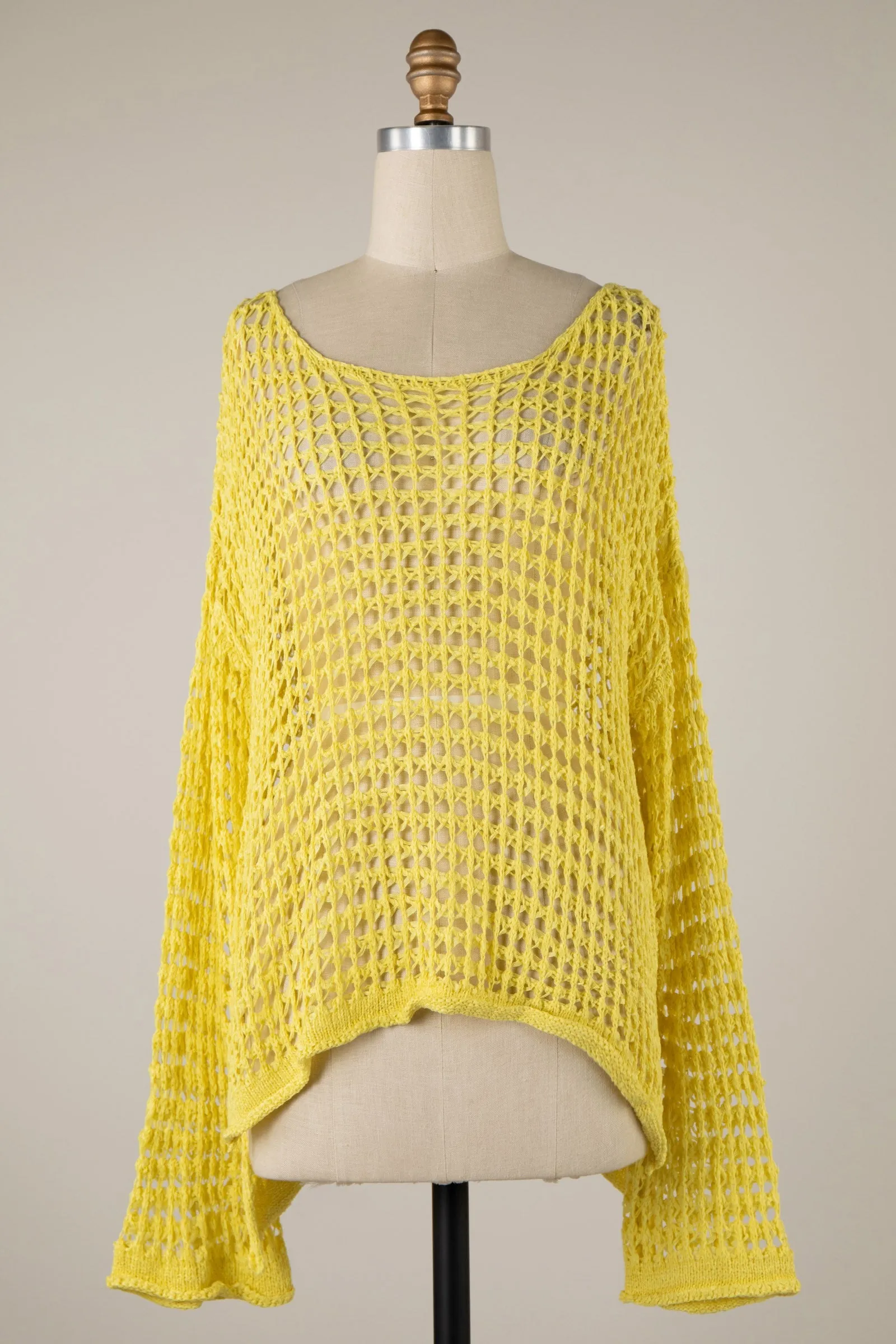 Lightweight Beach Coverup Crochet Top - Final Sale