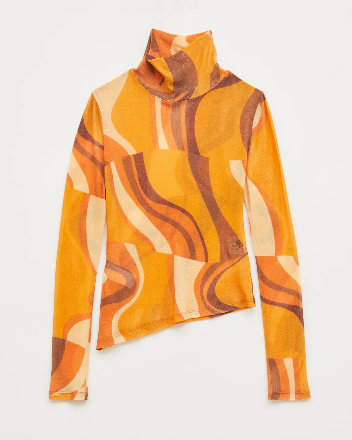 Logan Top Tencel Print Orange