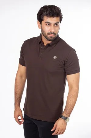 MEN'S COFFE PIQUE POLO SHIRTS