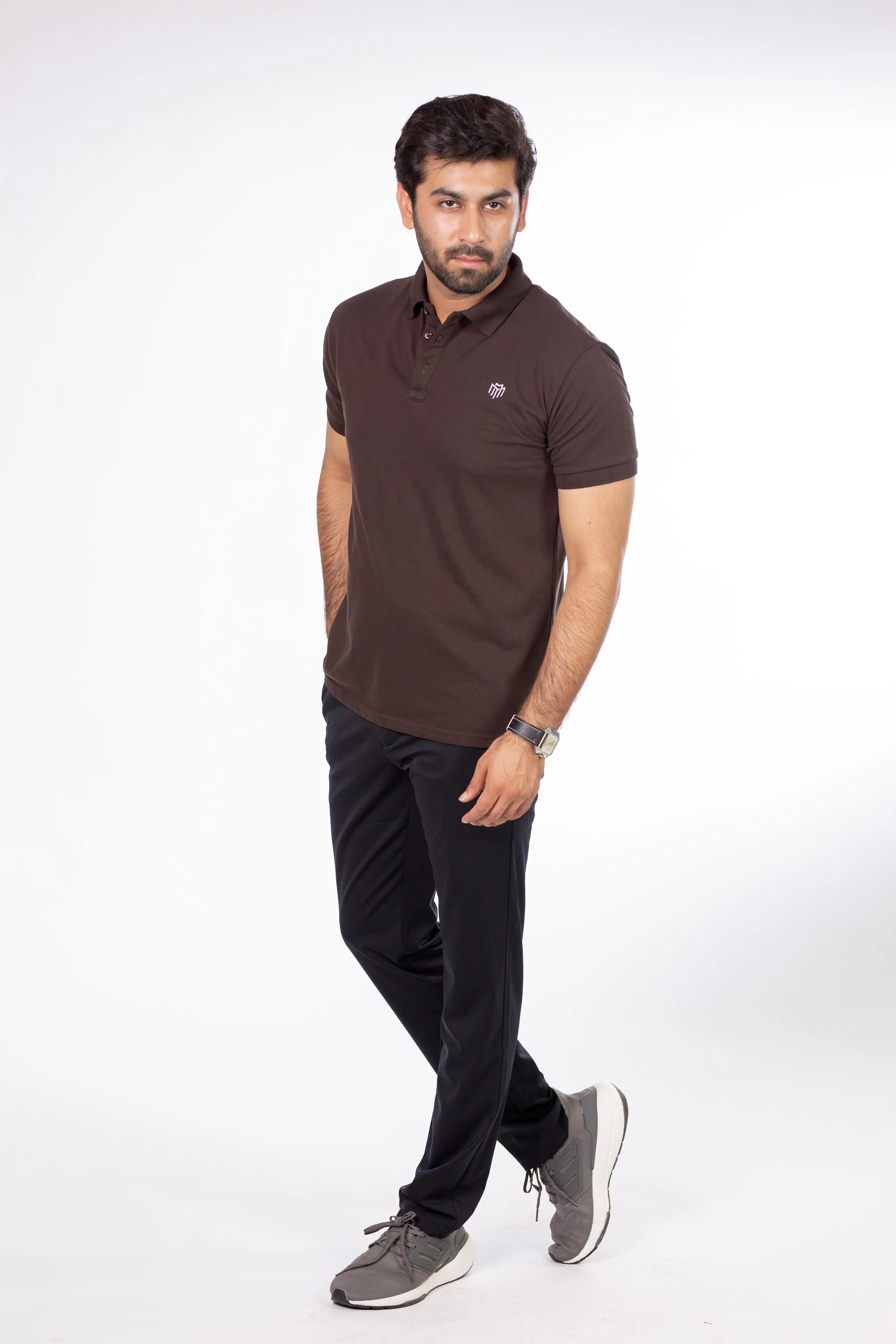 MEN'S COFFE PIQUE POLO SHIRTS