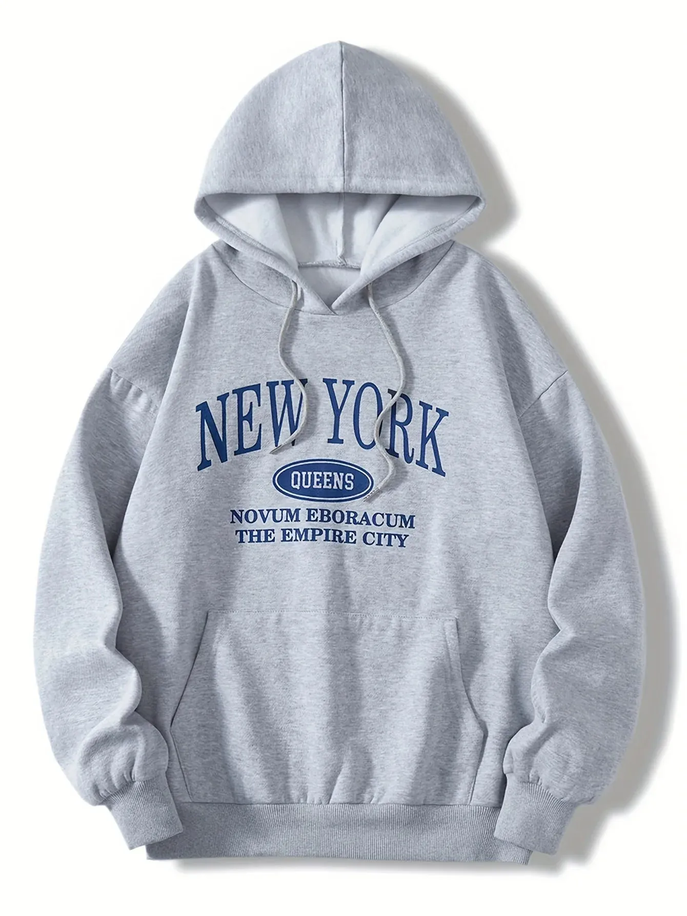 New York Queens Letter Printed Hoodies Street Fashion Women Sweatshirts Fleece Soft Pullover Crewneck Loose Female Tops Clothes