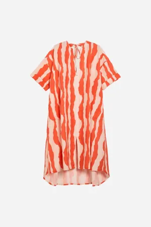 OAS Orange Calima Tangelo Linen Dress