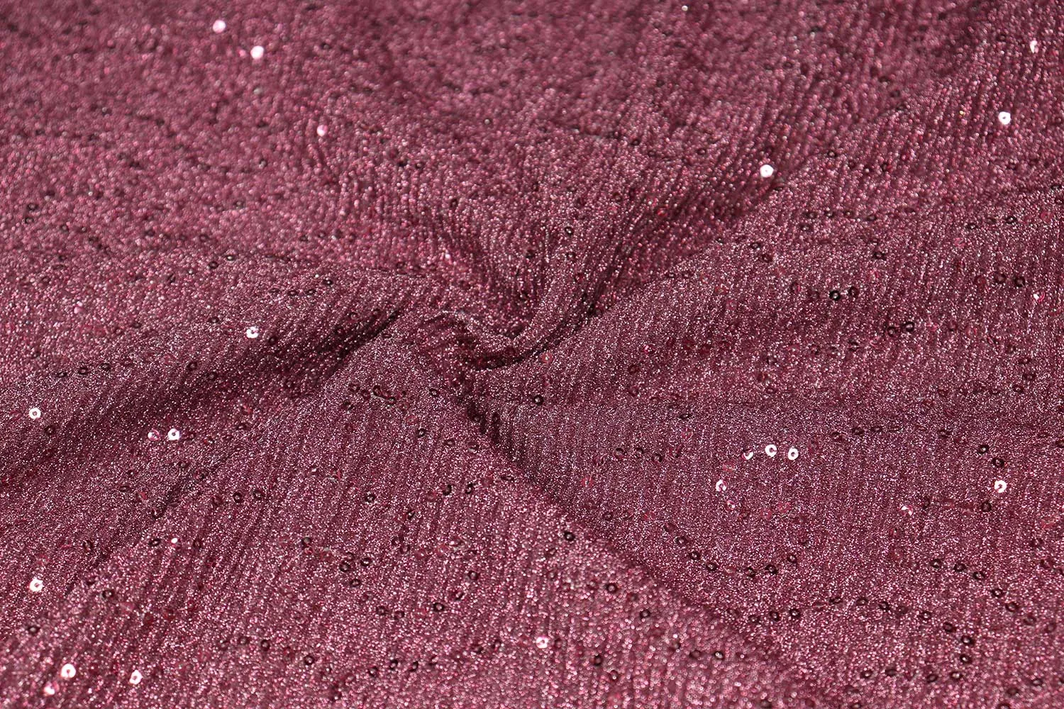 Old Rose Crushed Sequin Knit Fabric