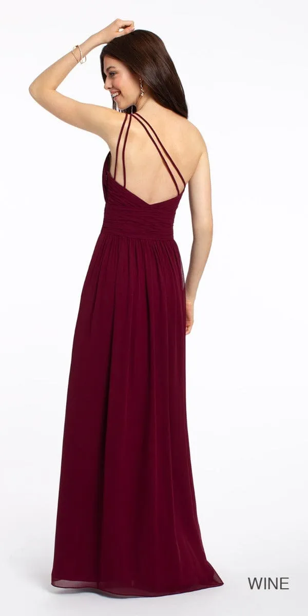 One Shoulder Illusion Bridesmaid Dress - Missy