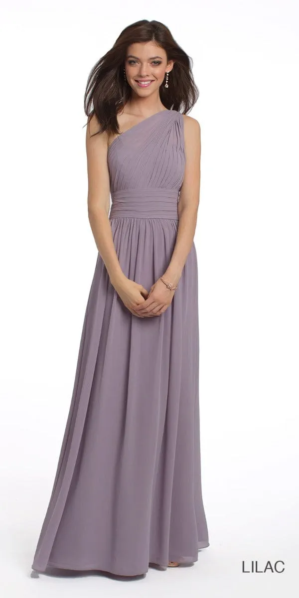 One Shoulder Illusion Bridesmaid Dress - Missy