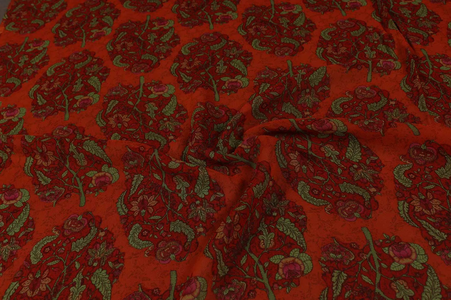 Orange Silk Georgette Fabric