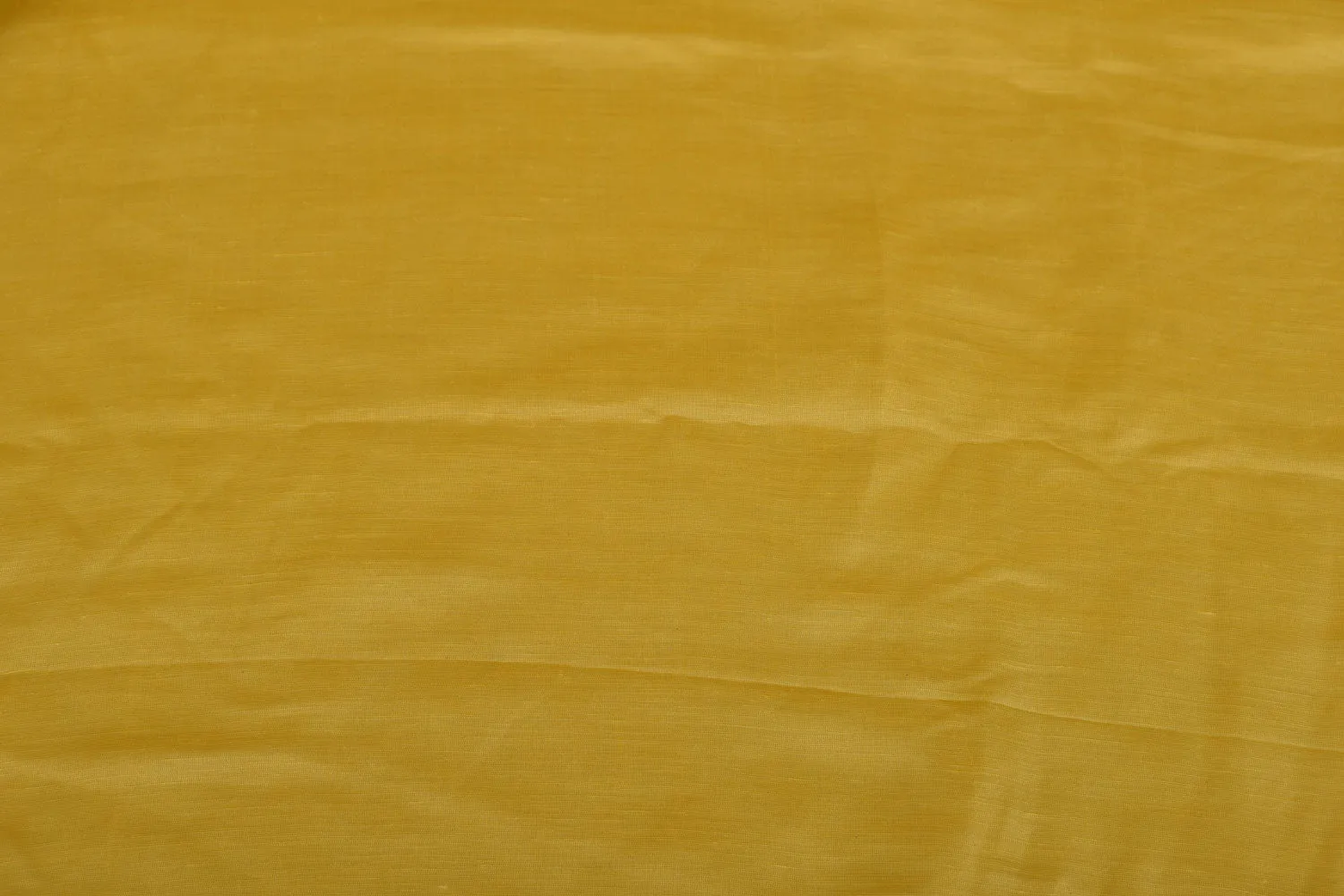 Precut 2 Metres Bright Yellow Plain  Linen Blend Satin Fabric