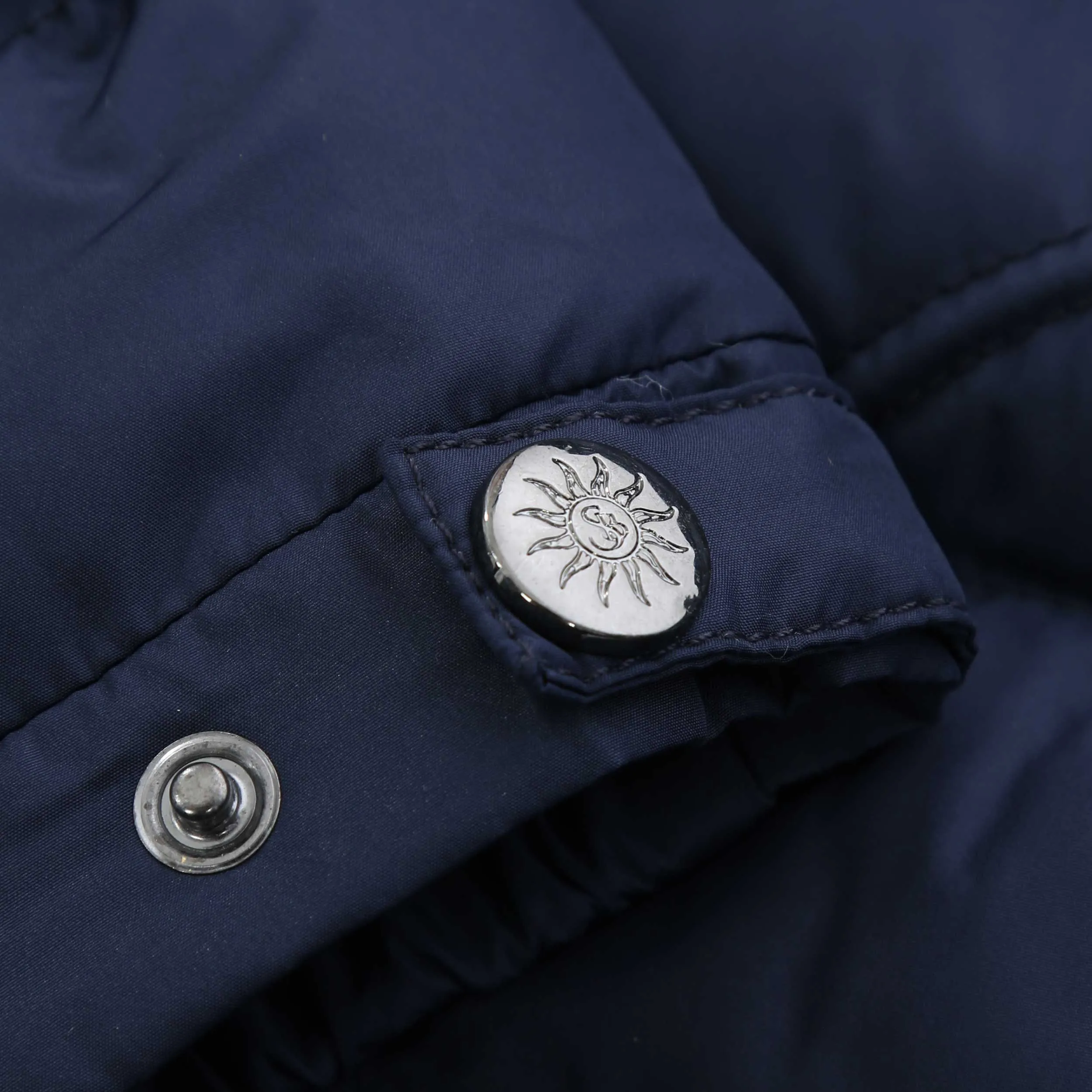 Sandbanks Biker Micro Puffer Jacket in Navy