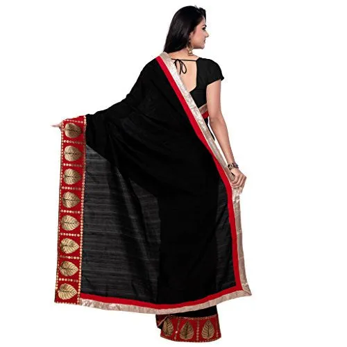 Sarvagny Clothing Black Banarasi Silk Fashion Saree