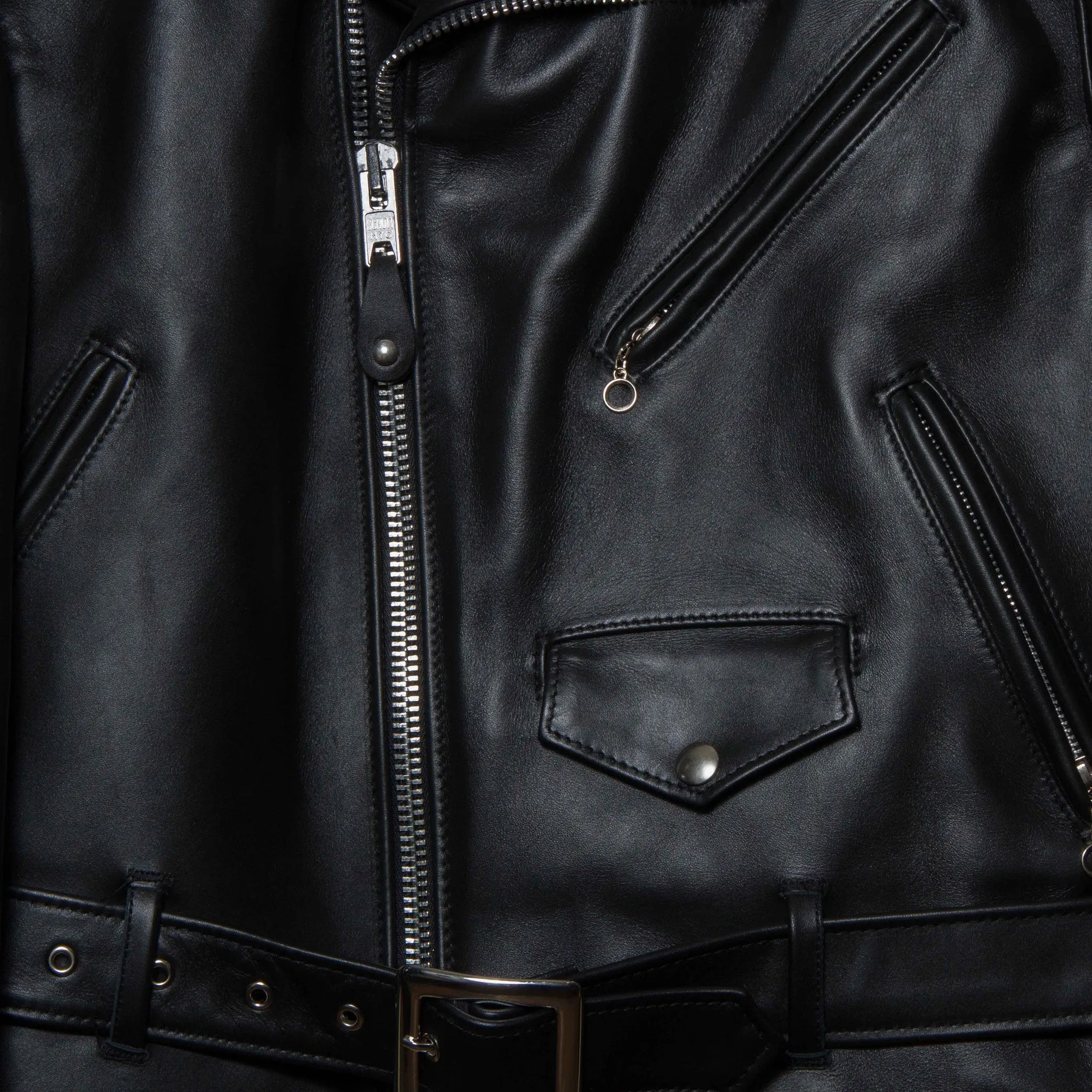 Schott NYC. 613 "1 Star" Black Leather Jacket