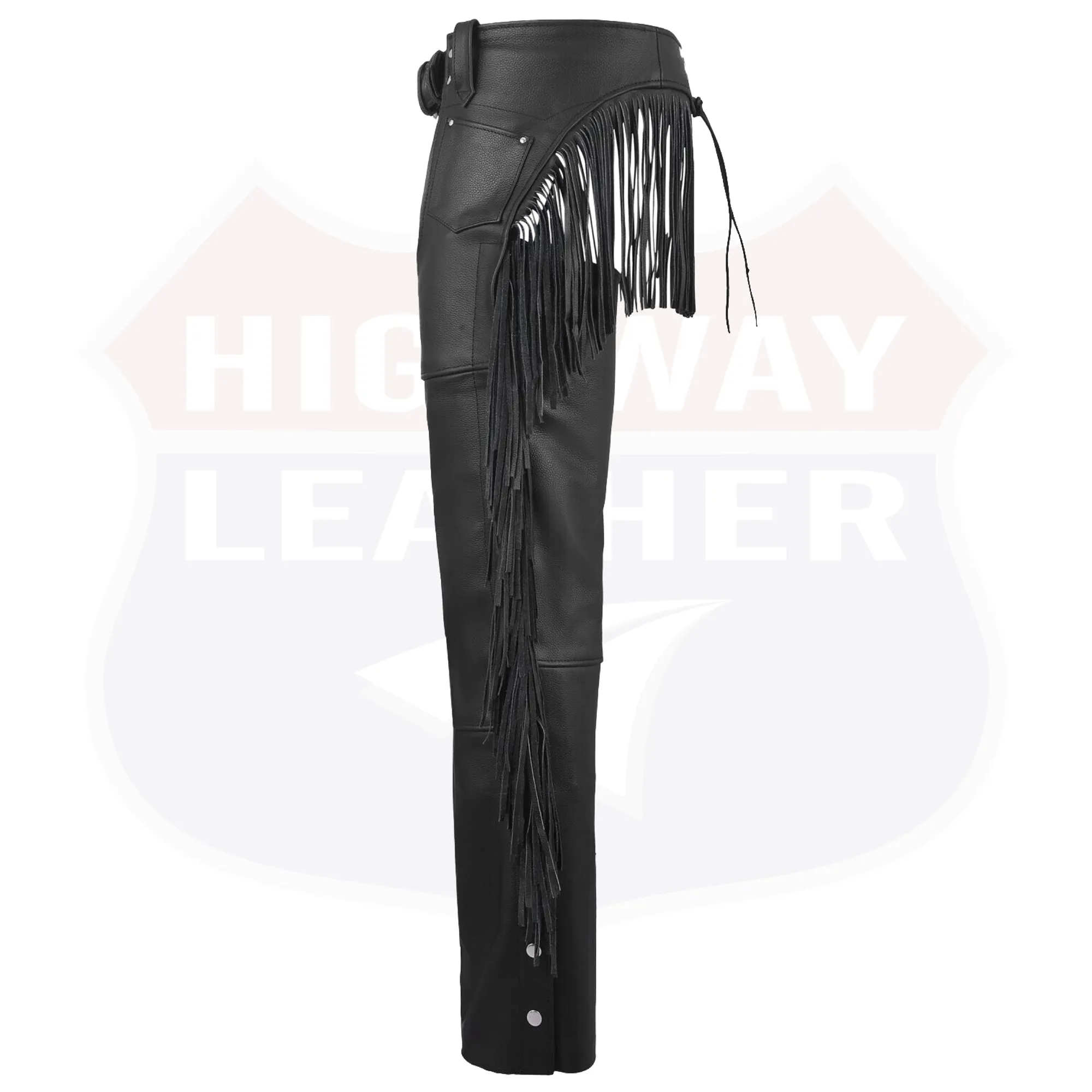 Tassel Chap Fringe Chaps Motorcycle Riding Bikers Chap Black #12800FRINGE